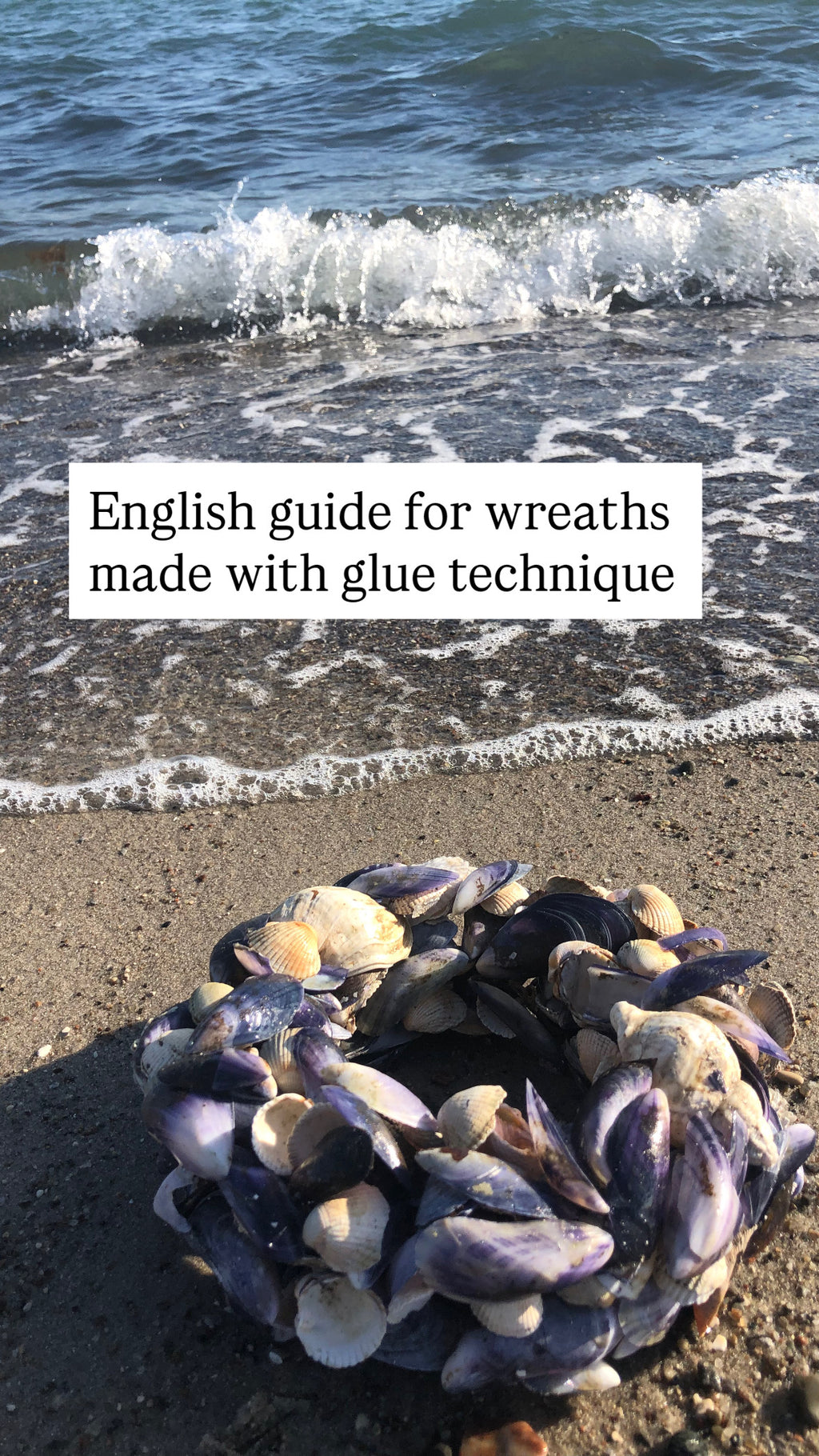 English guide for wreaths made with glue technique