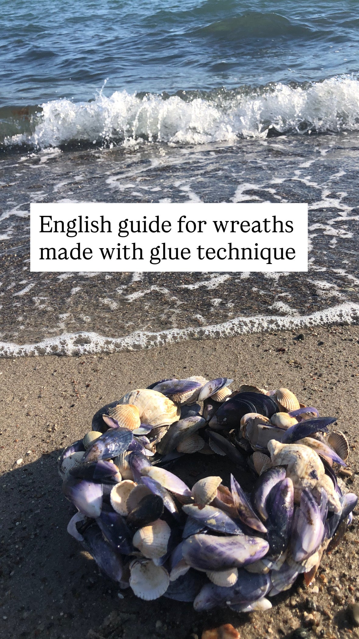 English guide for wreaths made with glue technique