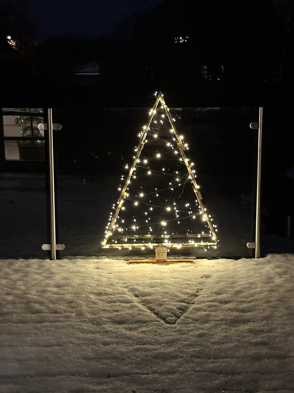 Juletræ lavet af en engangspalle
